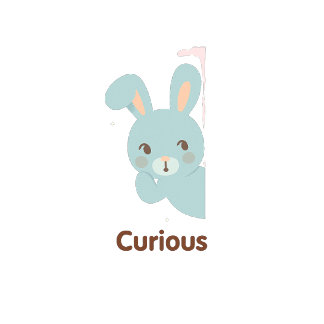 Lapin Curieux – T-Shirt au Caractère Pastel