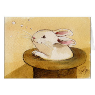 Lapin dans le casquette magique