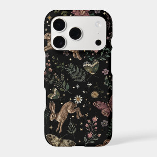 Lapin de bois floral papillon de nuit motif célest
