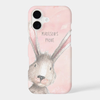 Lapin de bunny à l'aquarelle nom personnalisé