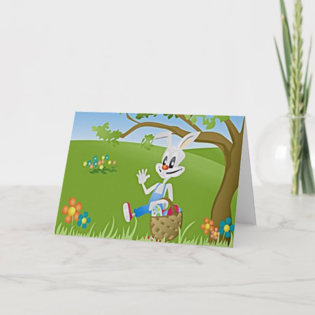 Lapin de Pâques avec carte OEufs (Devant)