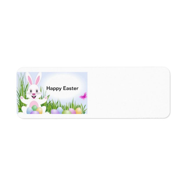 Lapin de Pâques avec oeufs colorés (Devant)