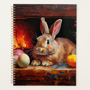 Lapin de Pâques avec œufs de Pâques