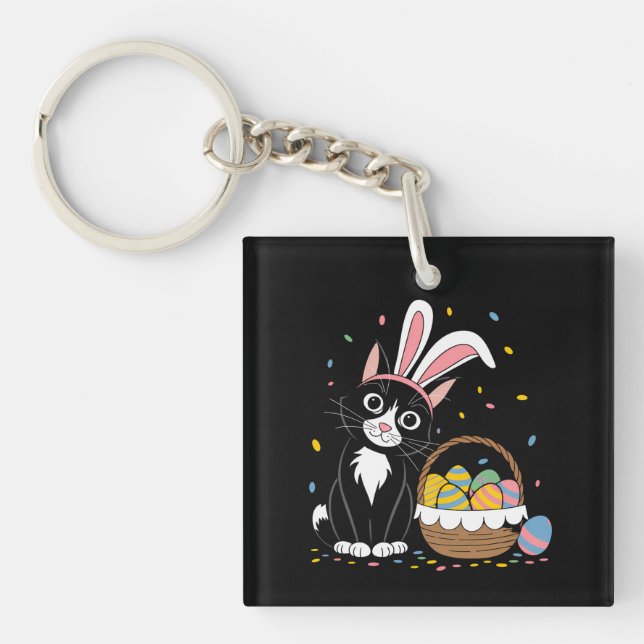 Lapin de Pâques Chat Noir Smoking Oreilles de Lapi (Devant)