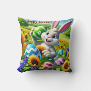 Lapin de Pâques Coussin de Lancement