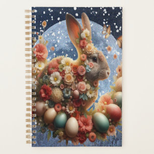 Lapin de Pâques en fleurs