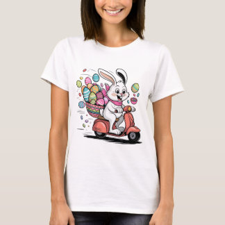 Lapin de Pâques sur le T-shirt Scooter