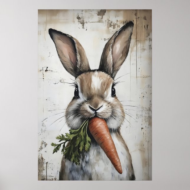 Lapin de printemps Impression de carotte, Lapin de (Devant)
