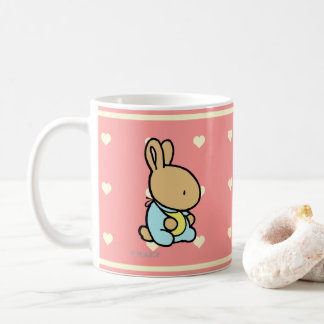 Lapin doux, tasse classique avec le motif de coeur
