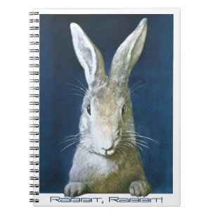 Lapin doux vintage de livre de journal de mémoire,