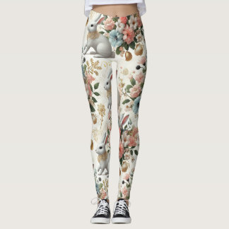 Lapin Enchanté & Leggings Imaginaires Floraux