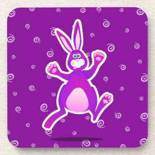 Lapin fou, dessous de verre