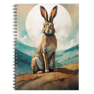 Lapin lièvre sous la Pleine lune   Carnet