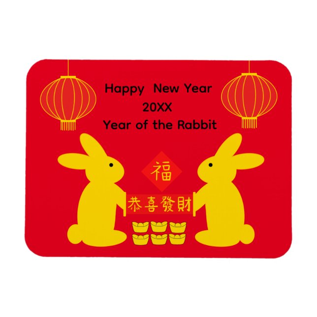 Lapin Lucky N° 6-2 Magnet (Horizontal)