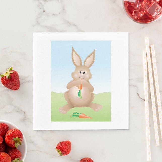 Lapin Mangeant Des Serviettes En Papier Carotte (Créateur téléchargé)