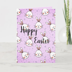 Lapin mignon et carte de Pâques chic à colorier 