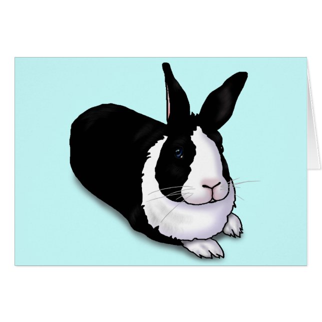 Lapin noir et blanc (Devant horizontal)