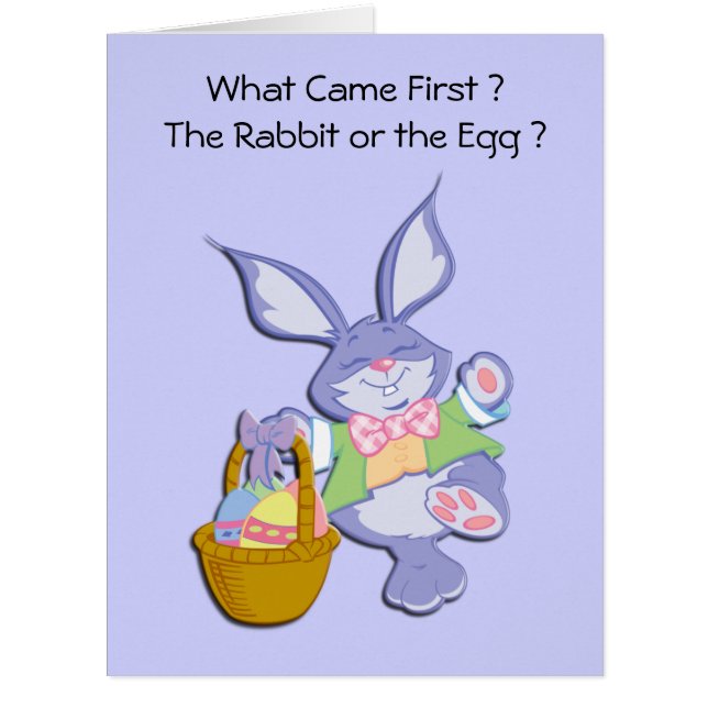 Lapin ou la carte de Pâques d'oeufs (Devant)