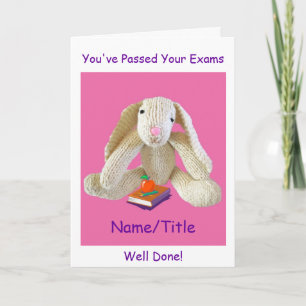 Lapin Rabbit Passé votre carte de voeux Exams