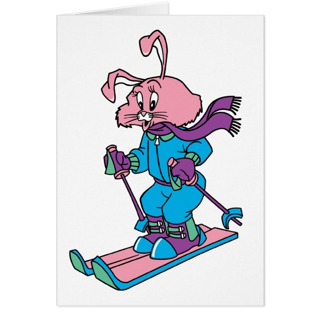 Lapin rose de ski (Devant)