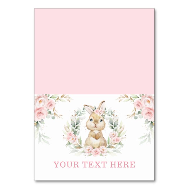 Lapin rose Table de lapin de Pâques Place Cartes (Par défaut)