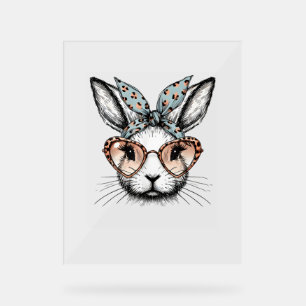 Lapin Visage Pâques Léopard Lunettes Filles Femmes