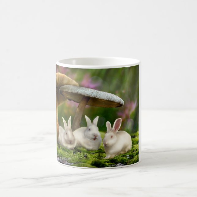 Lapins au pays des merveilles (lapins et tasse de (Centre)