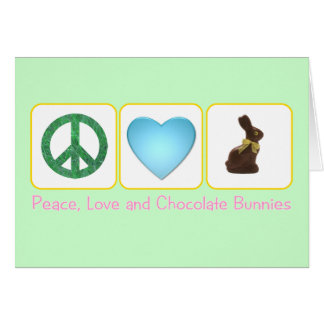 Lapins de chocolat d'amour de paix