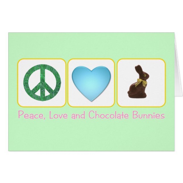 Lapins de chocolat d'amour de paix (Devant horizontal)