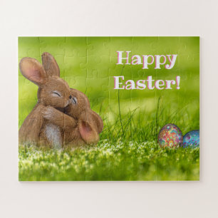Lapins de Pâques heureux Puzzle pour Enfants