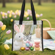 Lapins de Pâques mignons avec nom personnalisé