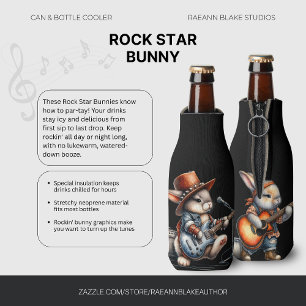 Lapins de star du rock glacière en boîte et boutei