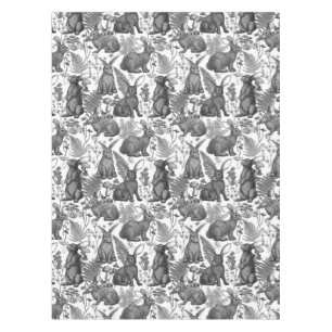 Lapins et flore boisée2 Nappe