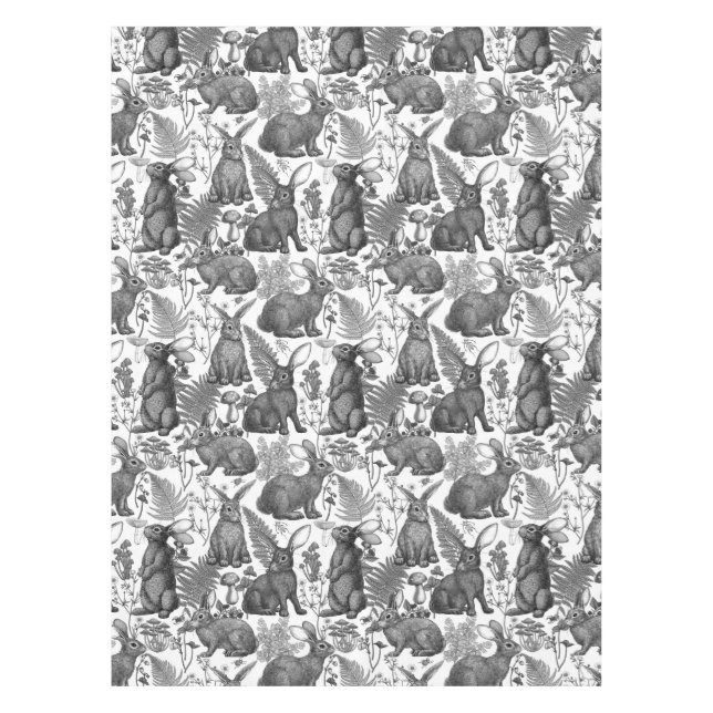 Lapins et flore boisée2 Nappe (Devant)