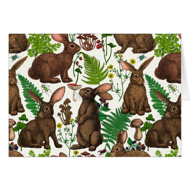 Lapins et flore boisée 4 (Devant horizontal)