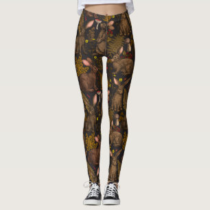 Lapins et flore boisée Leggings