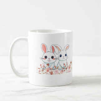 Lapins roses Mug Blanc dans un Cadeau Sucré