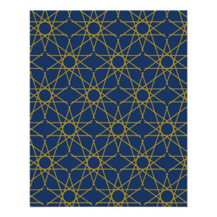 Lapis Gold Geometry Poster