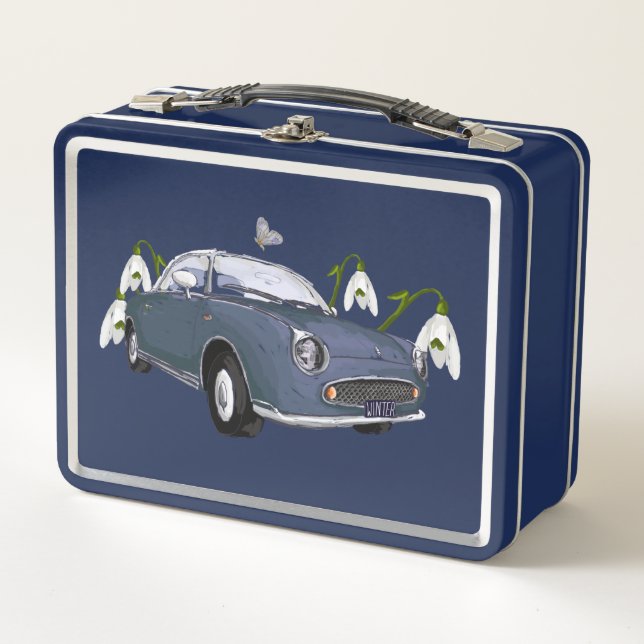 Lapis Grey Figaro lunch box (Devant)