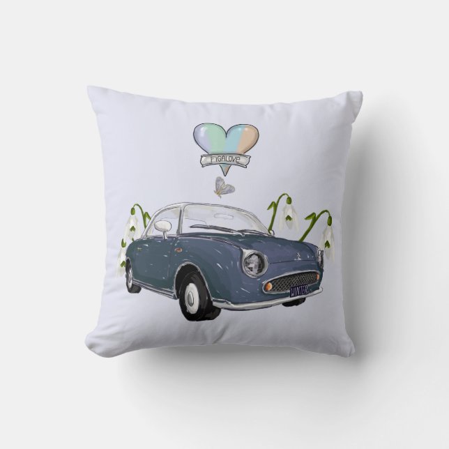 Lapis Grey Figaro pillow (Front)