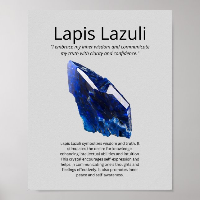 Lapis Lazuli Crystal Meaning Poster (Front)