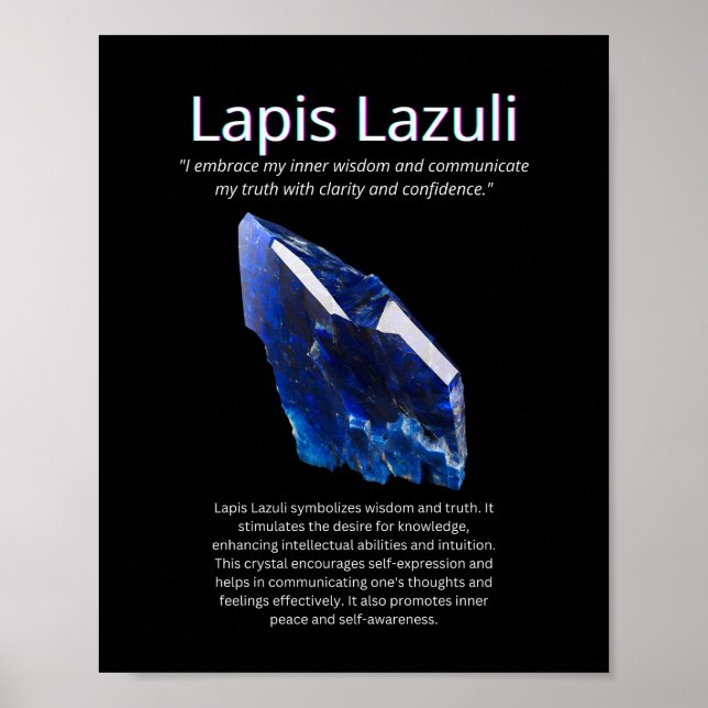 Lapis Lazuli Crystal Stone Meaning Poster (Front)