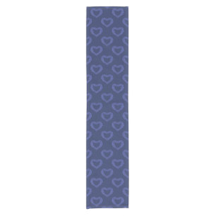 Lapis Lazuli hearts 9th anniversary blue Short Table Runner