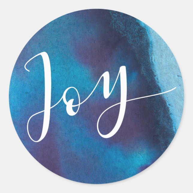Lapis Lazuli Joy Holiday Classic Round Sticker (Front)