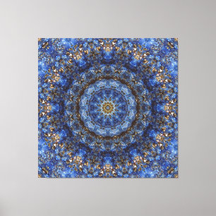 "Lapis Lazuli Laminate" Mandala Canvas Print