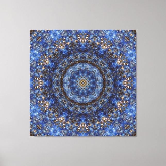 "Lapis Lazuli Laminate" Mandala Canvas Print (Front)
