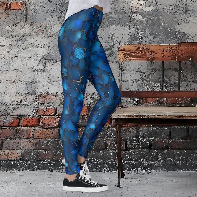 Lapis Lazuli  Leggings (Vibrant Blue Lapis Lazuli Leggings)