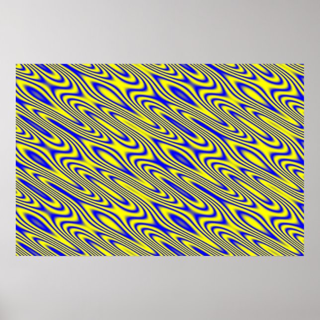 Lapis Lazuli Swirlies Abstract Pattern Poster (Front)
