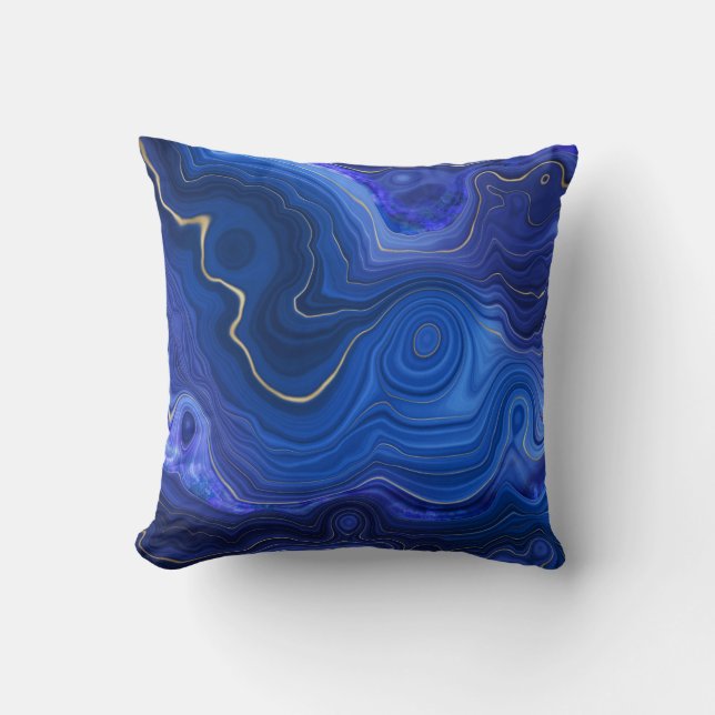 Lapis Lazuli Throw Pillow (Front)