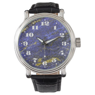 Lapis Lazuli with Vintage Numbers Wrist Watch